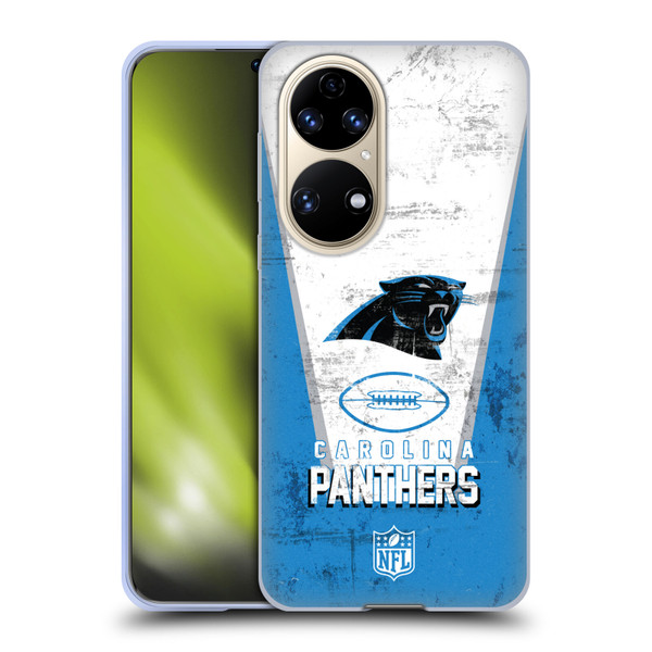 NFL Carolina Panthers Logo Art Banner Soft Gel Case for Huawei P50