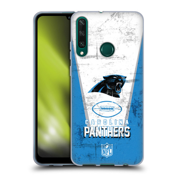 NFL Carolina Panthers Logo Art Banner Soft Gel Case for Huawei Y6p