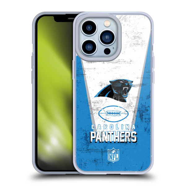 NFL Carolina Panthers Logo Art Banner Soft Gel Case for Apple iPhone 13 Pro