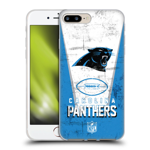 NFL Carolina Panthers Logo Art Banner Soft Gel Case for Apple iPhone 7 Plus / iPhone 8 Plus