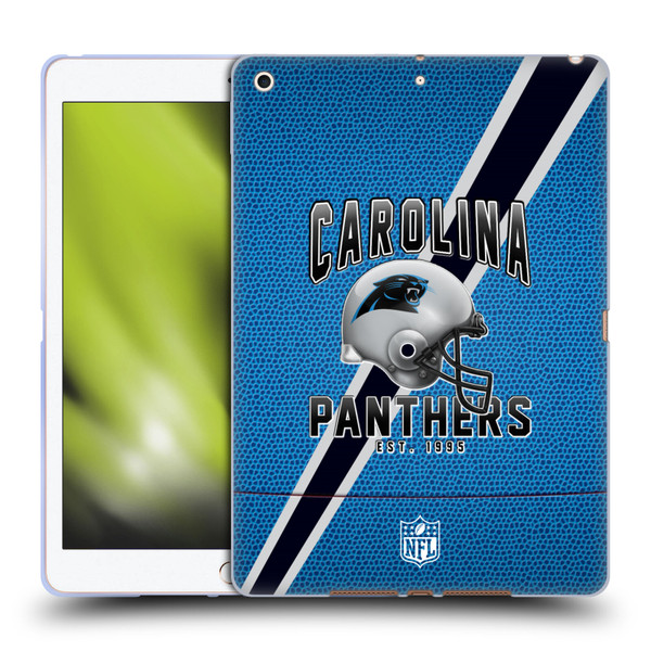NFL Carolina Panthers Logo Art Football Stripes Soft Gel Case for Apple iPad 10.2 2019/2020/2021