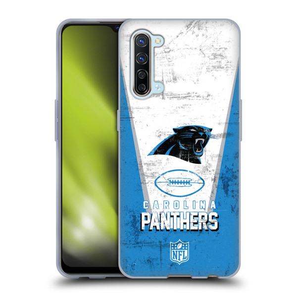 NFL Carolina Panthers Logo Art Banner Soft Gel Case for OPPO Find X2 Lite 5G
