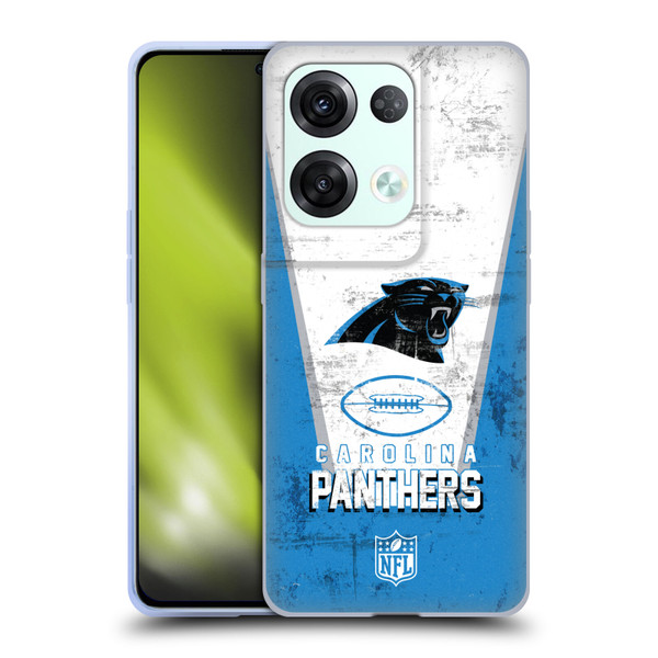 NFL Carolina Panthers Logo Art Banner Soft Gel Case for OPPO Reno8 Pro