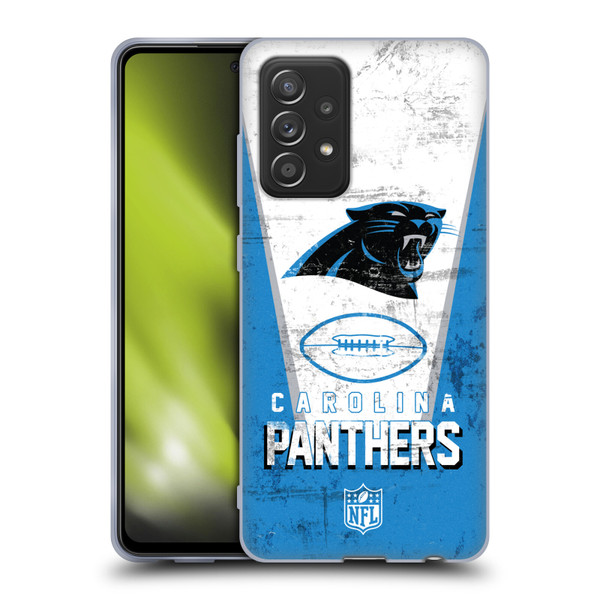 NFL Carolina Panthers Logo Art Banner Soft Gel Case for Samsung Galaxy A52 / A52s / 5G (2021)