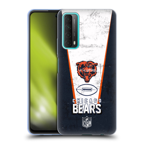 NFL Chicago Bears Logo Art Banner Soft Gel Case for Huawei P Smart (2021)