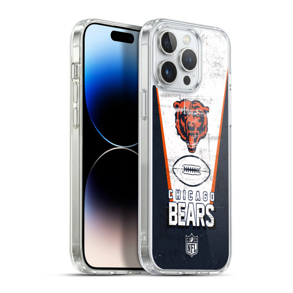 NFL Chicago Bears Logo Art Banner Soft Gel Case for Apple iPhone 13 Pro Max & MagSafe