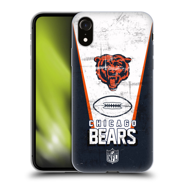 NFL Chicago Bears Logo Art Banner Soft Gel Case for Apple iPhone XR