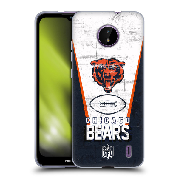 NFL Chicago Bears Logo Art Banner Soft Gel Case for Nokia C10 / C20