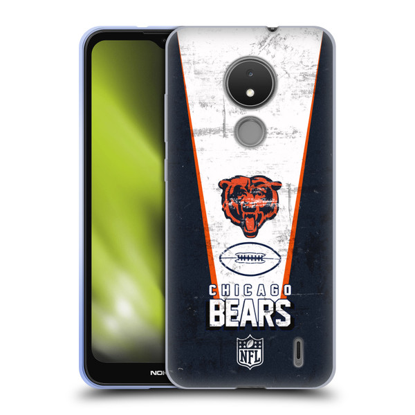 NFL Chicago Bears Logo Art Banner Soft Gel Case for Nokia C21