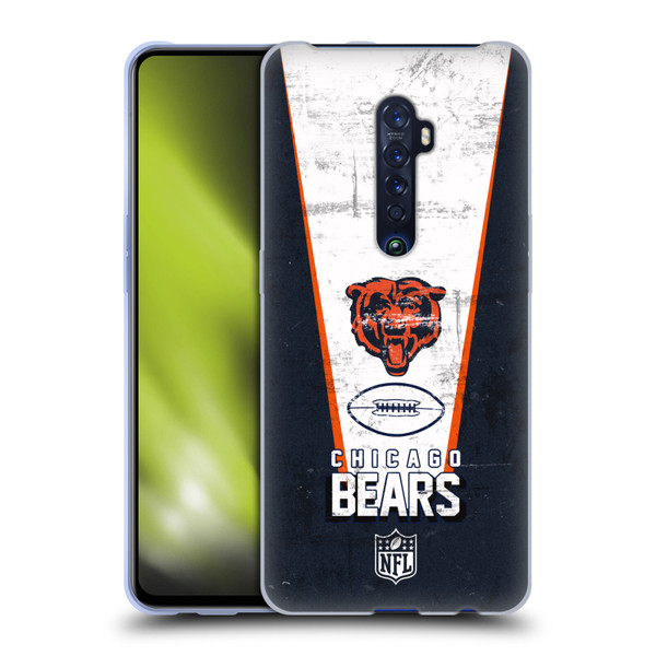 NFL Chicago Bears Logo Art Banner Soft Gel Case for OPPO Reno 2