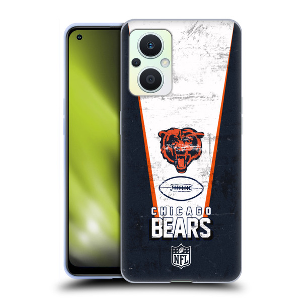 NFL Chicago Bears Logo Art Banner Soft Gel Case for OPPO Reno8 Lite