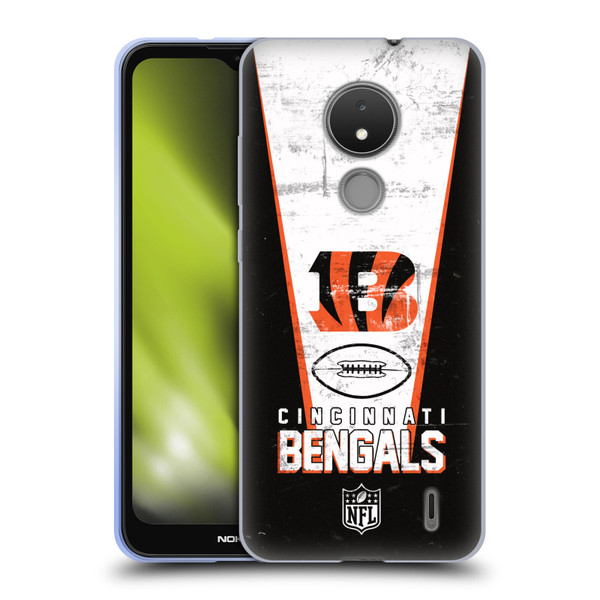 NFL Cincinnati Bengals Logo Art Banner Soft Gel Case for Nokia C21