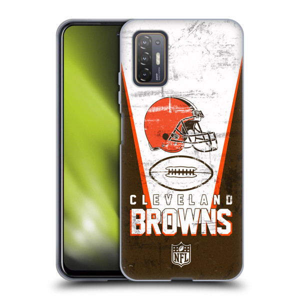 NFL Cleveland Browns Logo Art Banner Soft Gel Case for HTC Desire 21 Pro 5G