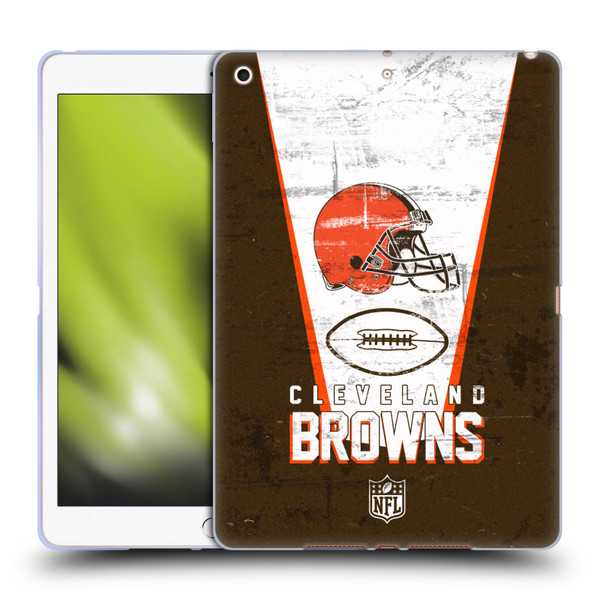 NFL Cleveland Browns Logo Art Banner Soft Gel Case for Apple iPad 10.2 2019/2020/2021