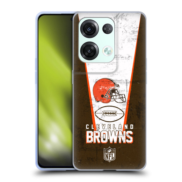 NFL Cleveland Browns Logo Art Banner Soft Gel Case for OPPO Reno8 Pro
