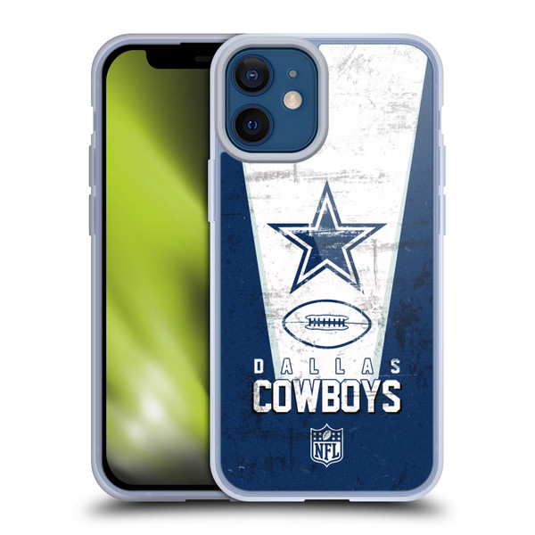 NFL Dallas Cowboys Logo Art Banner Soft Gel Case for Apple iPhone 12 Mini