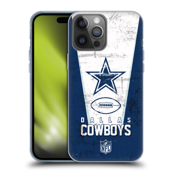 NFL Dallas Cowboys Logo Art Banner Soft Gel Case for Apple iPhone 14 Pro Max