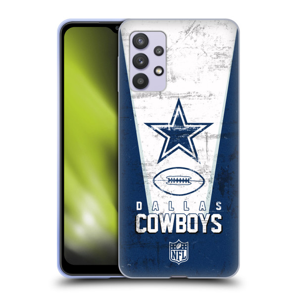 NFL Dallas Cowboys Logo Art Banner Soft Gel Case for Samsung Galaxy A32 5G / M32 5G (2021)