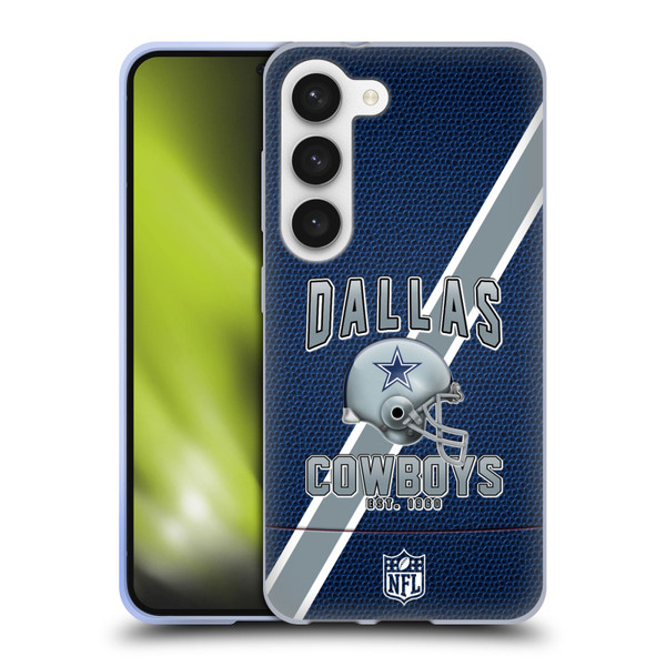 NFL Dallas Cowboys Logo Art Football Stripes Soft Gel Case for Samsung Galaxy S23 5G