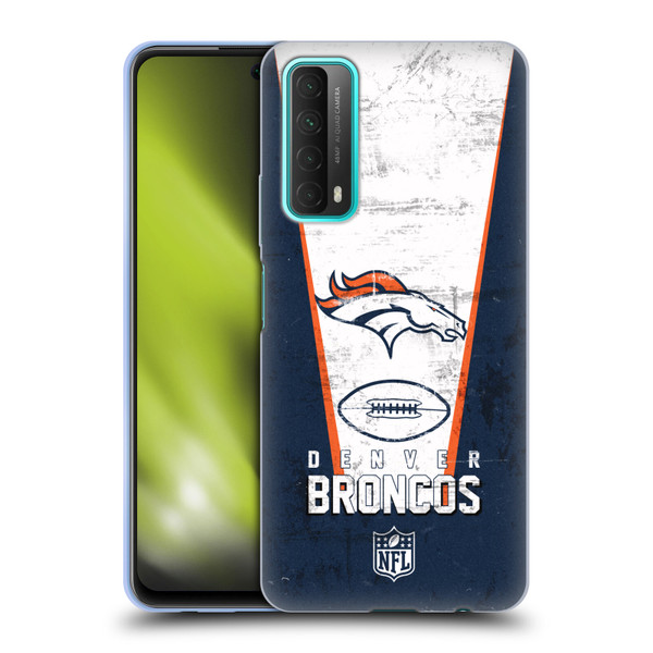 NFL Denver Broncos Logo Art Banner Soft Gel Case for Huawei P Smart (2021)