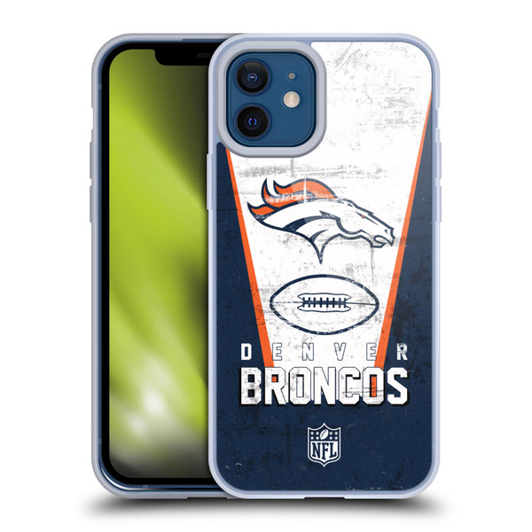 NFL Denver Broncos Logo Art Banner Soft Gel Case for Apple iPhone 12 / iPhone 12 Pro