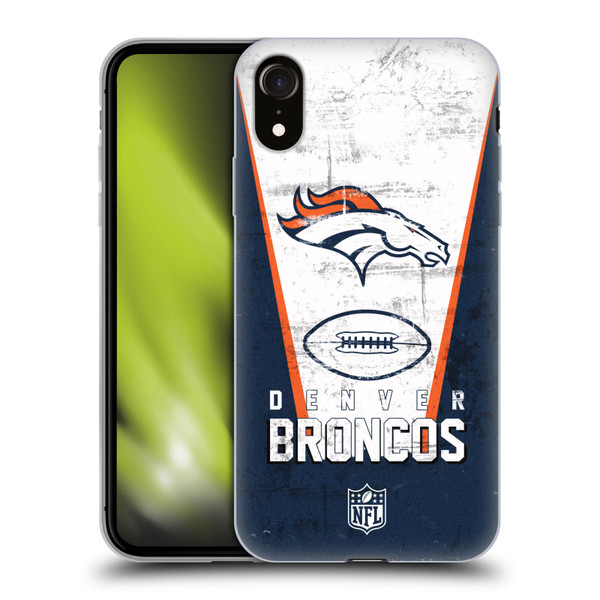 NFL Denver Broncos Logo Art Banner Soft Gel Case for Apple iPhone XR