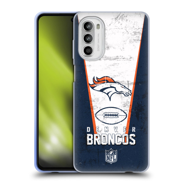 NFL Denver Broncos Logo Art Banner Soft Gel Case for Motorola Moto G52