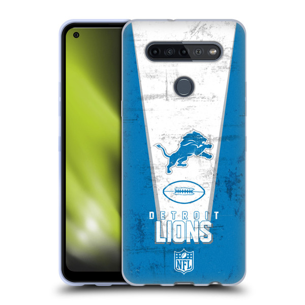 NFL Detroit Lions Logo Art Banner Soft Gel Case for LG K51S