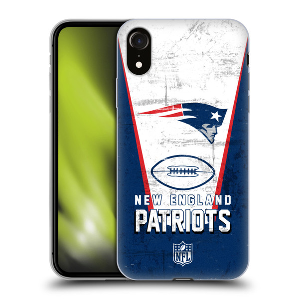 NFL New England Patriots Logo Art Banner Soft Gel Case for Apple iPhone XR