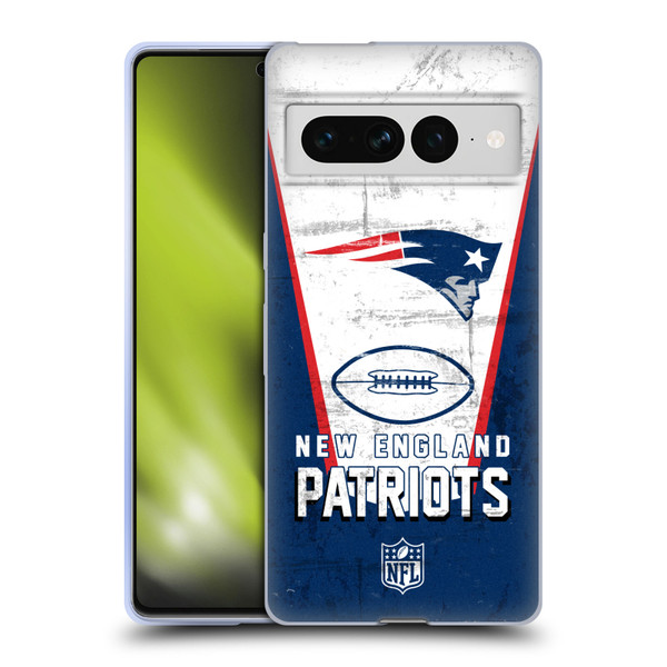 NFL New England Patriots Logo Art Banner Soft Gel Case for Google Pixel 7 Pro