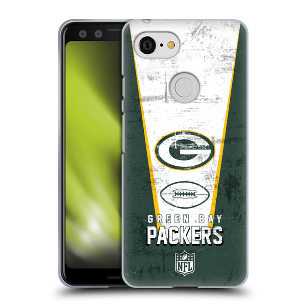 NFL Green Bay Packers Logo Art Banner Soft Gel Case for Google Pixel 3
