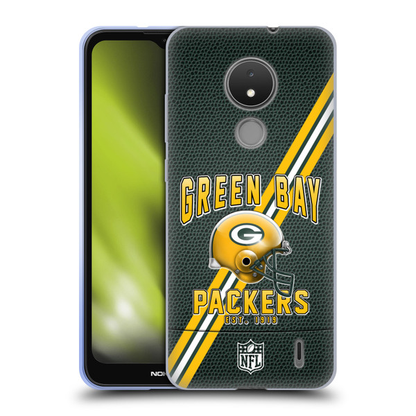 NFL Green Bay Packers Logo Art Football Stripes Soft Gel Case for Nokia C21