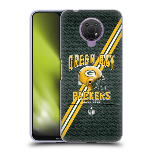 NFL Green Bay Packers Logo Art Football Stripes Soft Gel Case for Nokia G10