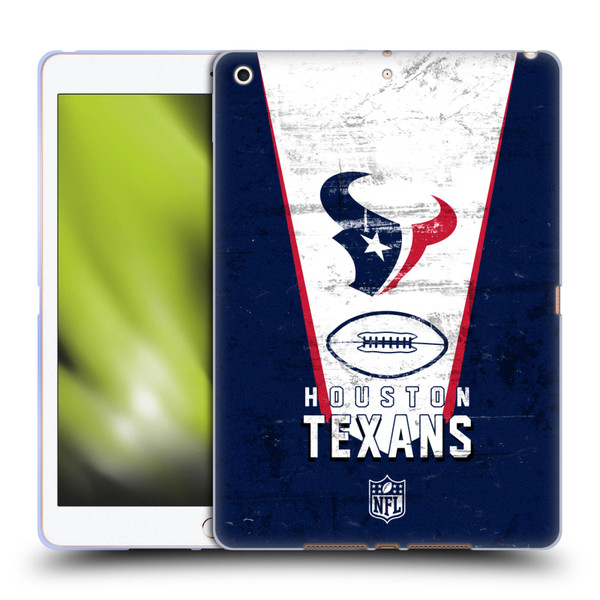 NFL Houston Texans Logo Art Banner Soft Gel Case for Apple iPad 10.2 2019/2020/2021