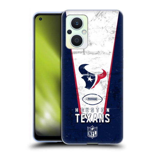 NFL Houston Texans Logo Art Banner Soft Gel Case for OPPO Reno8 Lite