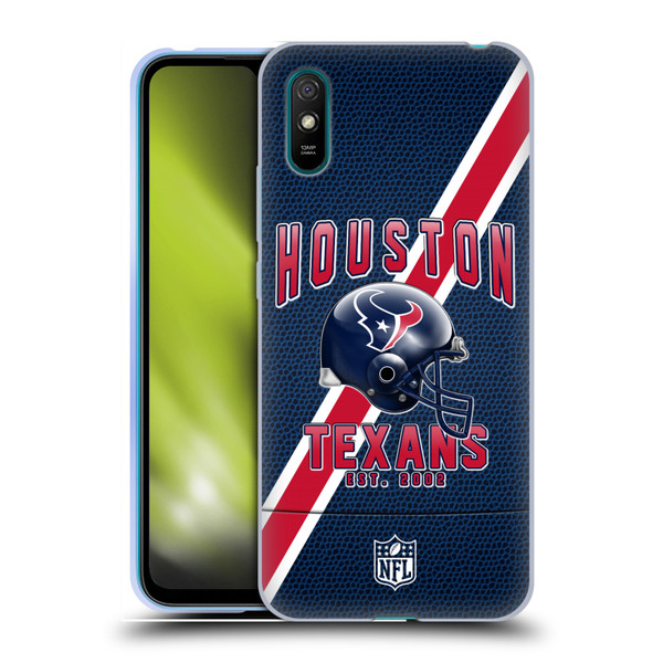 NFL Houston Texans Logo Art Football Stripes Soft Gel Case for Xiaomi Redmi 9A / Redmi 9AT