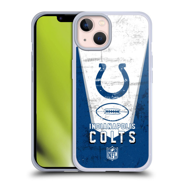 NFL Indianapolis Colts Logo Art Banner Soft Gel Case for Apple iPhone 13