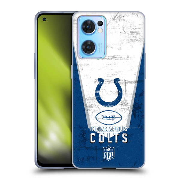 NFL Indianapolis Colts Logo Art Banner Soft Gel Case for OPPO Reno7 5G / Find X5 Lite