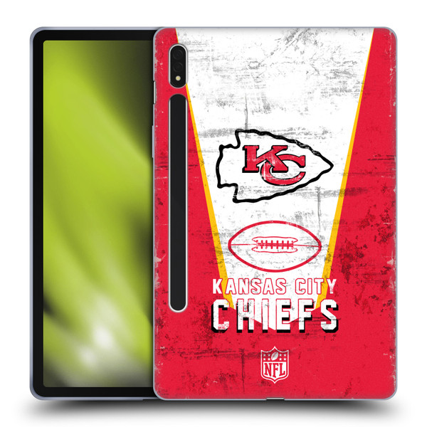 NFL Kansas City Chiefs Logo Art Banner Soft Gel Case for Samsung Galaxy Tab S8