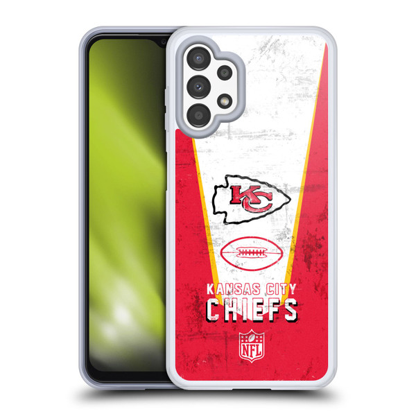 NFL Kansas City Chiefs Logo Art Banner Soft Gel Case for Samsung Galaxy A13 (2022)