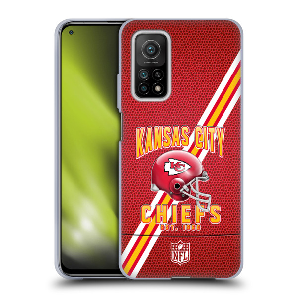 NFL Kansas City Chiefs Logo Art Football Stripes Soft Gel Case for Xiaomi Mi 10T 5G