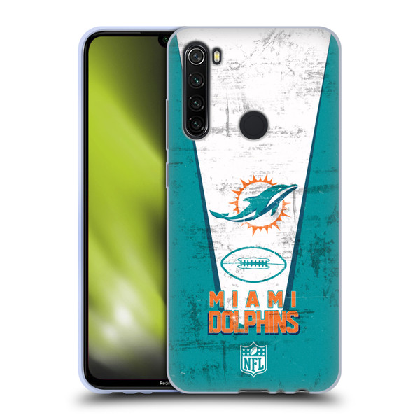 NFL Miami Dolphins Logo Art Banner Soft Gel Case for Xiaomi Redmi Note 8T