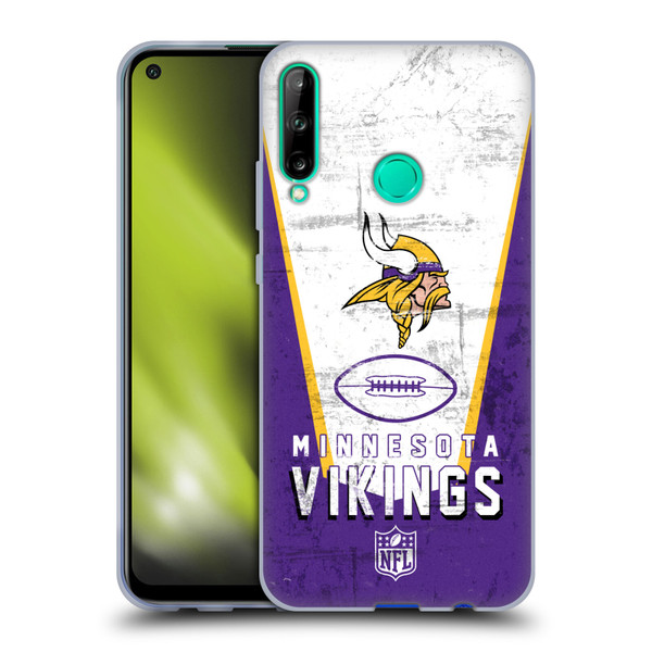 NFL Minnesota Vikings Logo Art Banner Soft Gel Case for Huawei P40 lite E