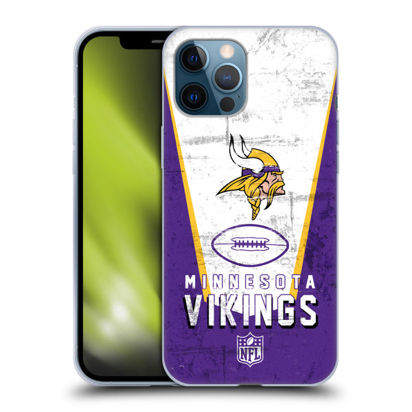 NFL Minnesota Vikings Logo Art Banner Soft Gel Case for Apple iPhone 12 Pro Max