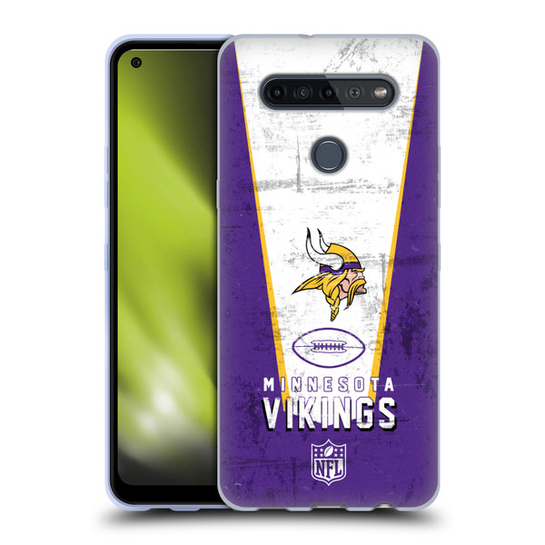 NFL Minnesota Vikings Logo Art Banner Soft Gel Case for LG K51S