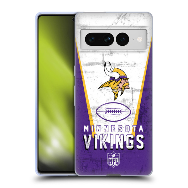 NFL Minnesota Vikings Logo Art Banner Soft Gel Case for Google Pixel 7 Pro