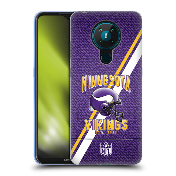 NFL Minnesota Vikings Logo Art Football Stripes Soft Gel Case for Nokia 5.3