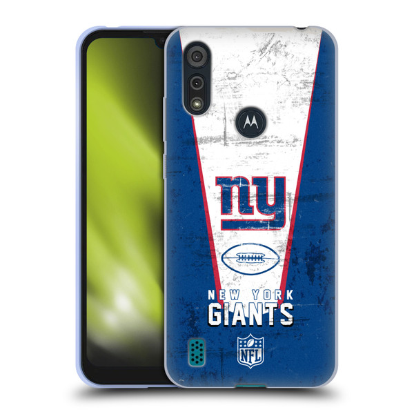 NFL New York Giants Logo Art Banner Soft Gel Case for Motorola Moto E6s (2020)