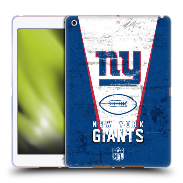 NFL New York Giants Logo Art Banner Soft Gel Case for Apple iPad 10.2 2019/2020/2021