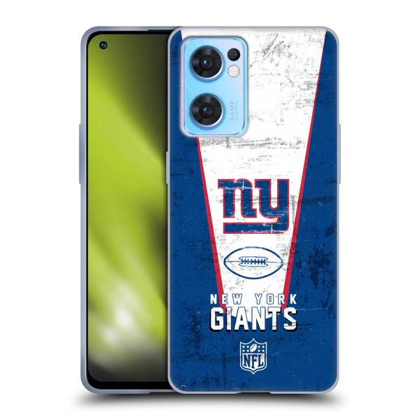 NFL New York Giants Logo Art Banner Soft Gel Case for OPPO Reno7 5G / Find X5 Lite